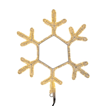 Фигура Снежинка цвет ТЕПЛЫЙ БЕЛЫЙ, размер 45x38 см NEON-NIGHT